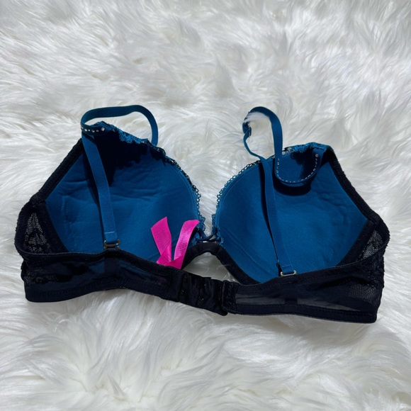 La Senza‎ black/blue lace bra size 34C - Picture 2 of 3